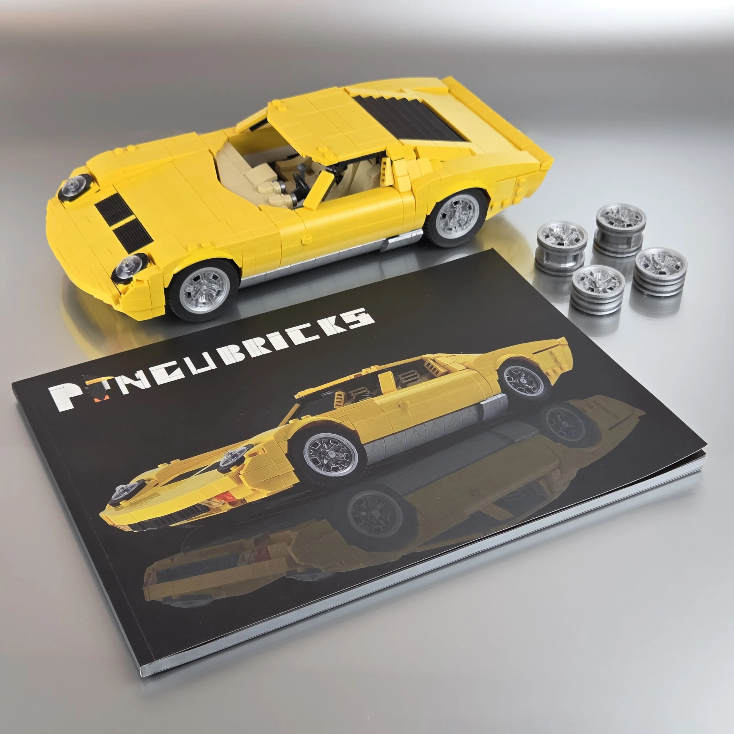 Lamborghini Miura inspired model kit — Pingubricks